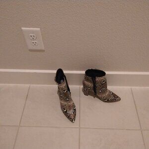 Catherine Malandrino Snakeskin short boots